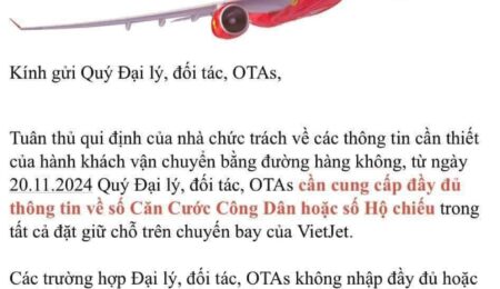 Cung Cấp Thông Tin Hành Khách Khi Đặt Giữ Chỗ