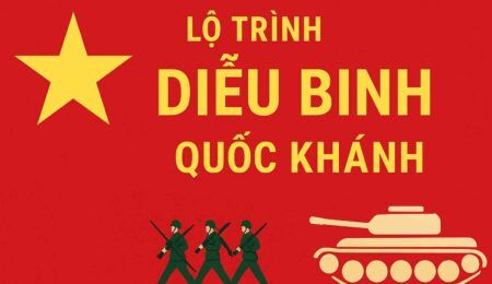 lộ trình của đoàn diễu binh Quốc khánh