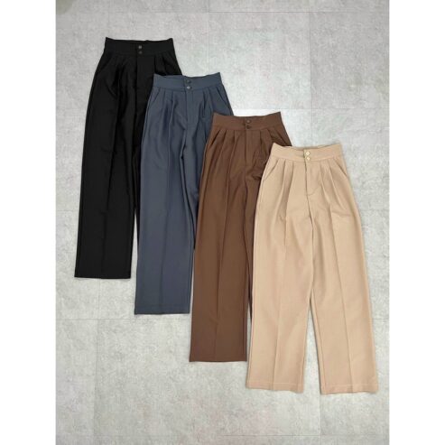 Quần culottes ống rộng suông dài