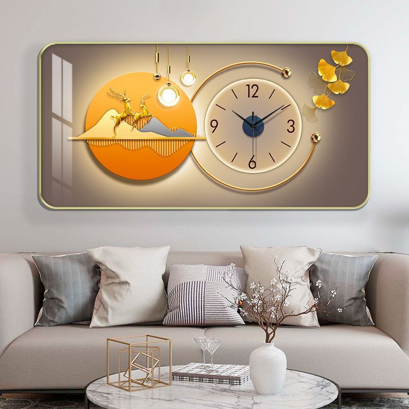 Đồng Hồ Treo Tường “HƯƠU TUẦN LỘC” In UV 5D