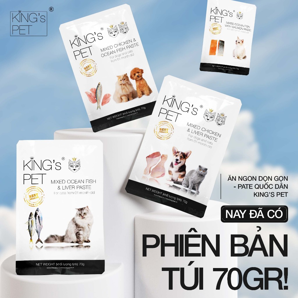 Pate Gà Cá King’s Pet Túi 70gr