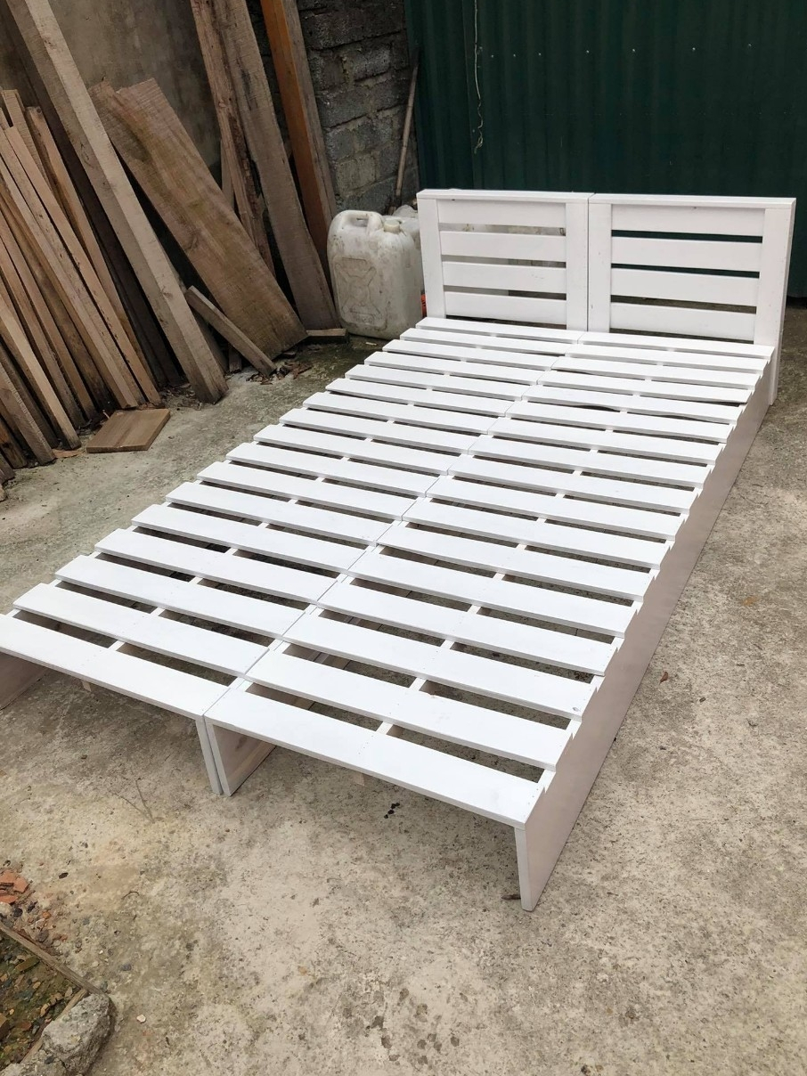 Giường ngủ Pallet Gỗ Tự Nhiên Cao Cấp