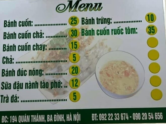 BÁNH CUỐN NÓNG 194