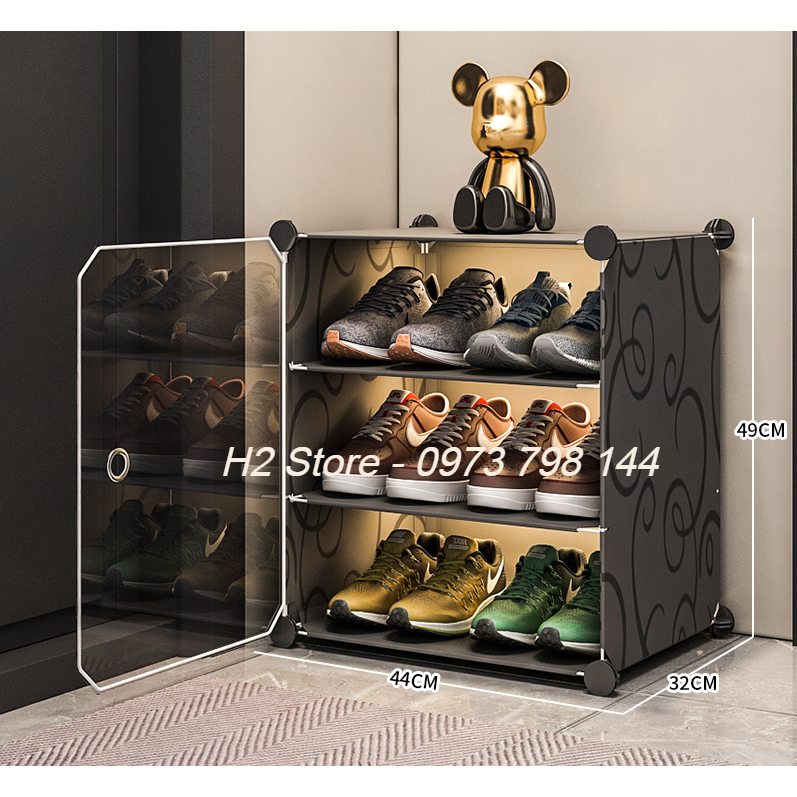 TỦ NHỰA GHÉP THÔNG MINH ĐỂ GIÀY DÉP 6 Ô