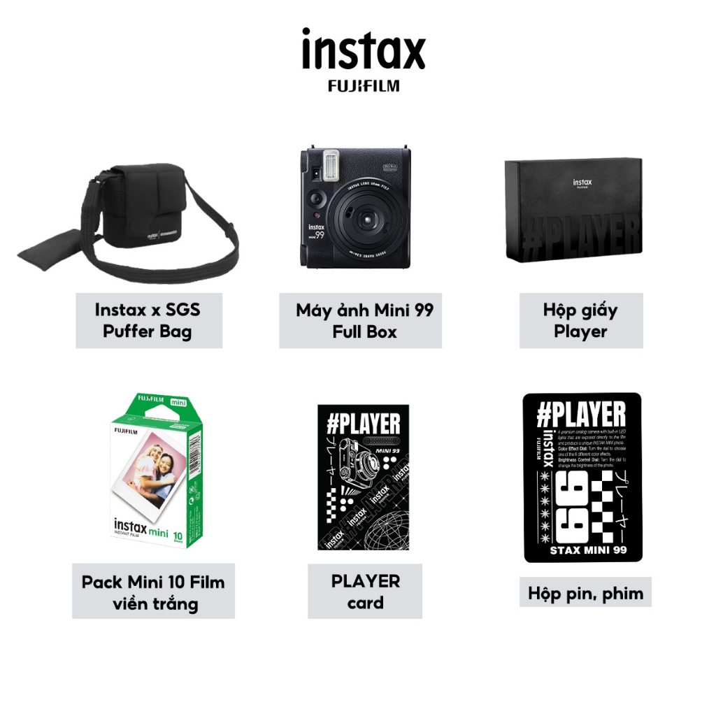 Combo Box Máy Chụp Ảnh Lấy Liền Fujifilm Instax Mini 99
