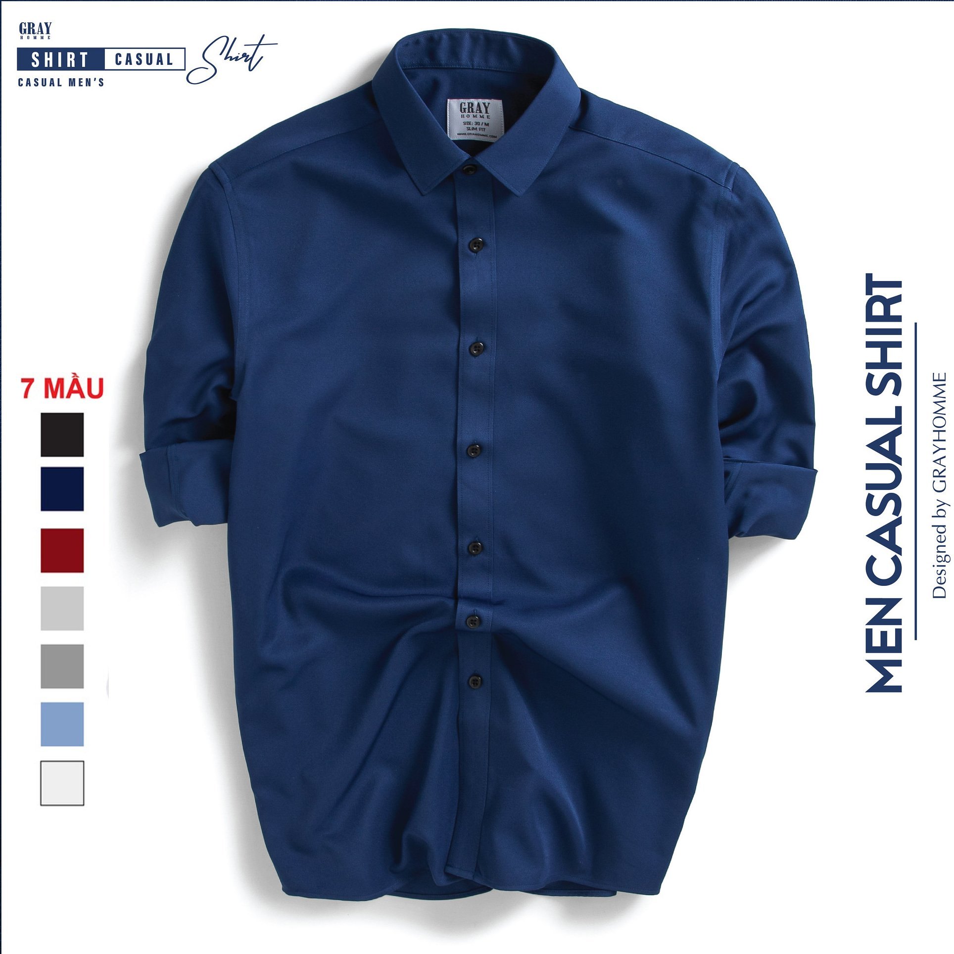 Áo Sơ Mi Công Sở Nam Dáng Ôm