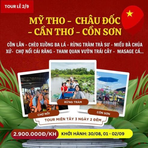 TOUR MIỀN TÂY DỊP 2/9