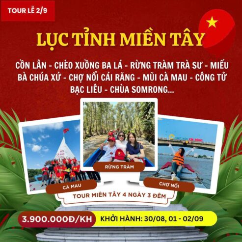 TOUR MIỀN TÂY DỊP 2/9