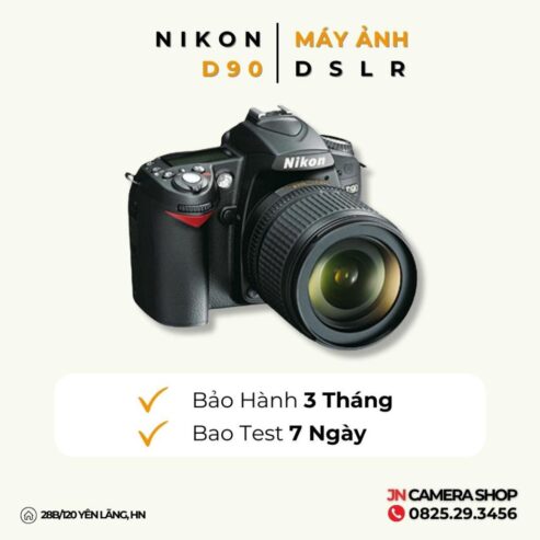 Máy Ảnh Nikon D90 kèm Ống kính 90-98%