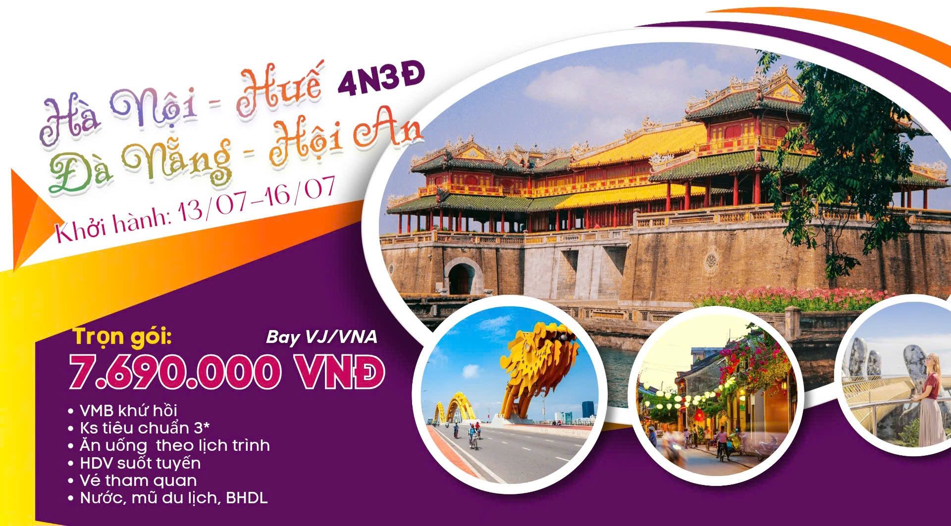 Hà Nội – Huế – Đà Nẵng – Hội An 4N3Đ