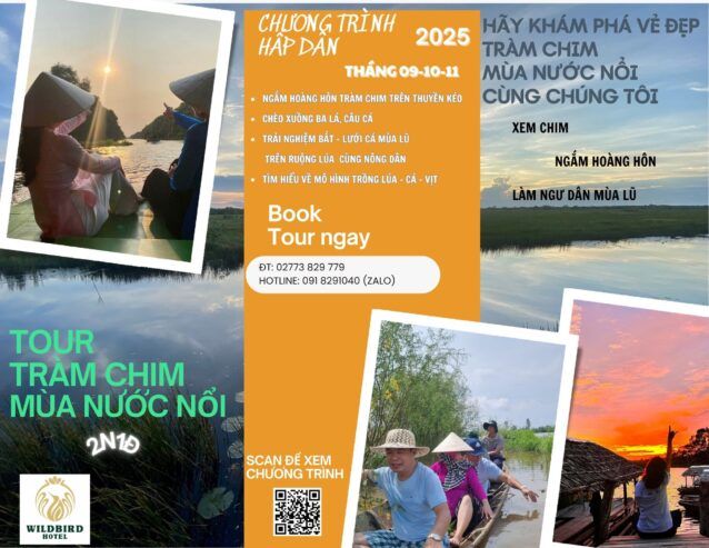 TRẢI NGHIỆM MÙA NƯỚC NỔI – TOUR 2N1Đ