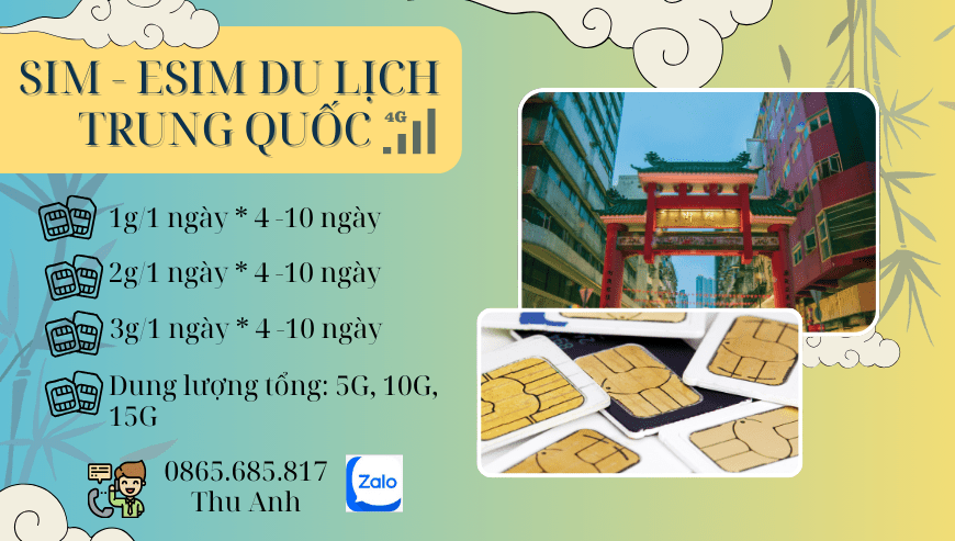 Sim – Esim du lịch Trung Quốc