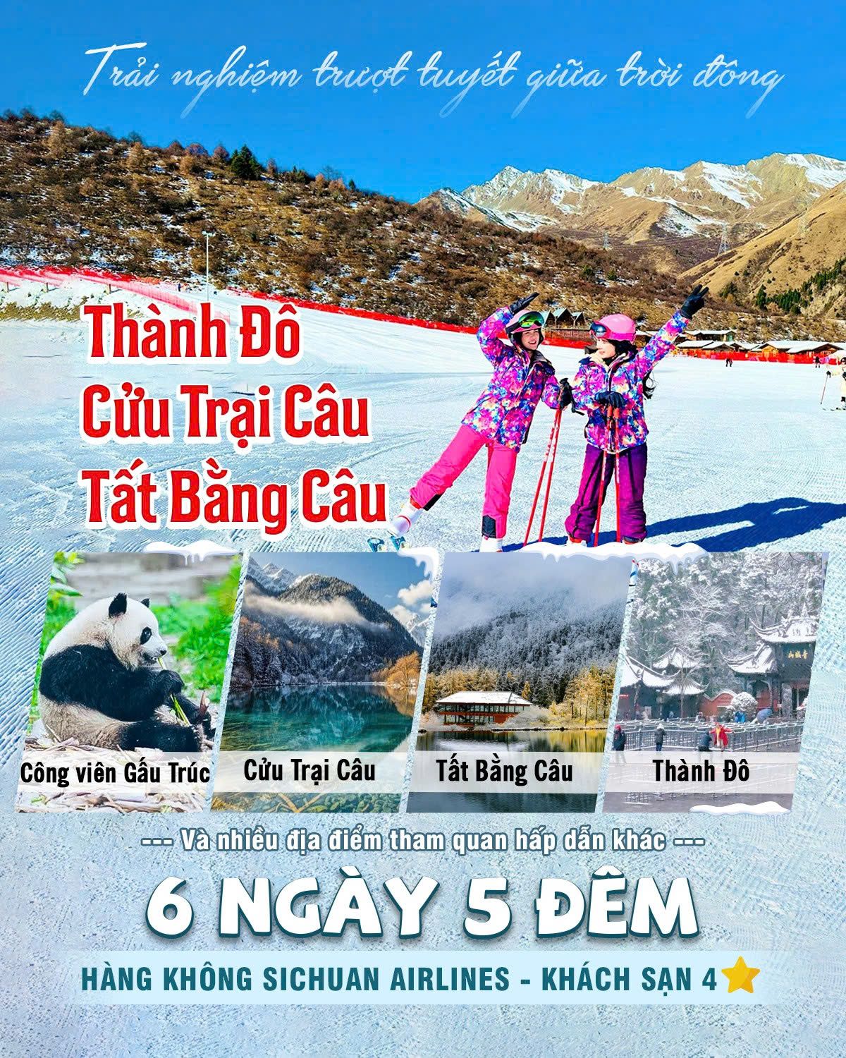 TOUR NGẮM TUYẾT – CỬU TRẠI CÂU – CÁP NHĨ TÂN – LỆ GIANG
